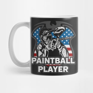 Paintball Player USA Mug